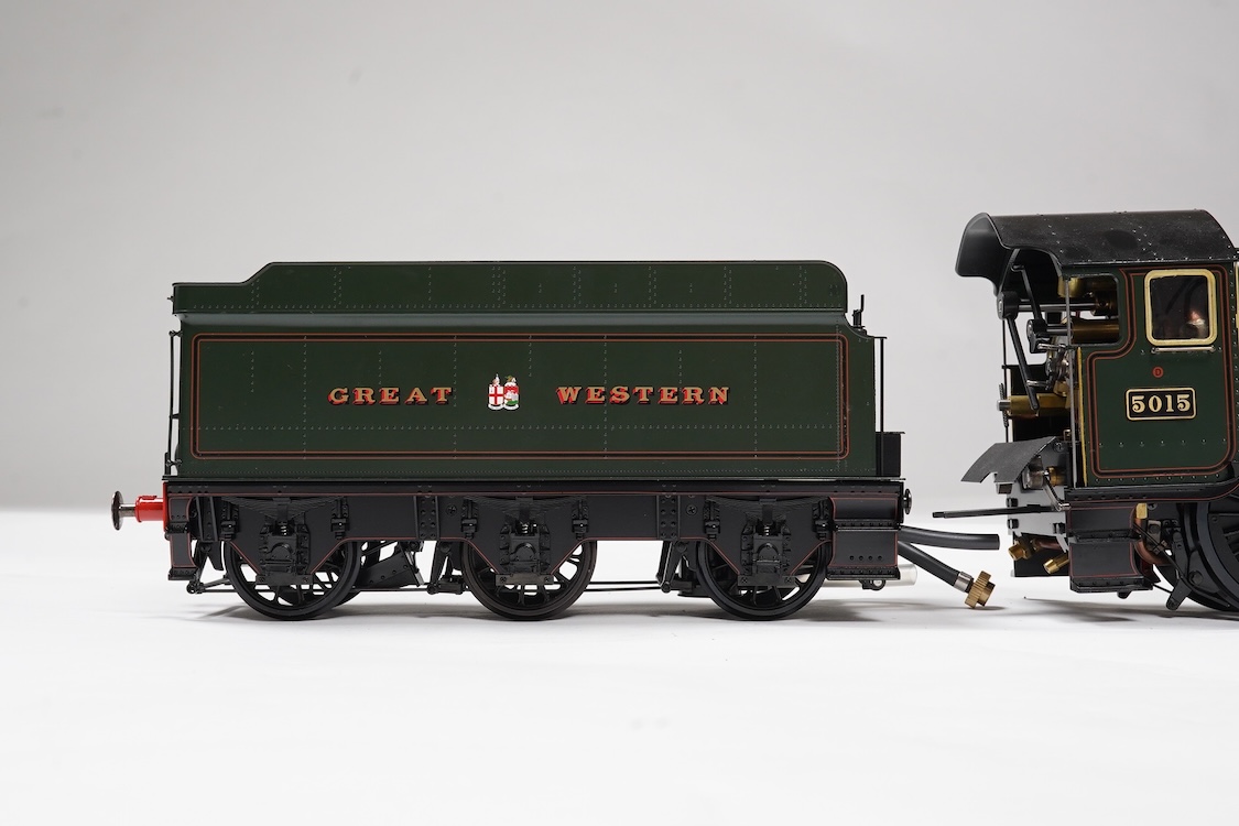 A Gauge One Aster Hobbies live steam GWR Castle Class, 4-6-0 tender locomotive, Kingswear Castle 5015, the factory ‘Built Up’ version, with spirit fired working four cylinder motion, with assembly instructions, operating
